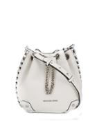 Michael Michael Kors Logo Plaque Bucket Bag - White