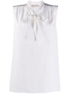 Emilio Pucci Tie-neck Sleeveless Blouse - White