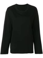 Yohji Yamamoto Slogan Long Sleeved T-shirt - Black
