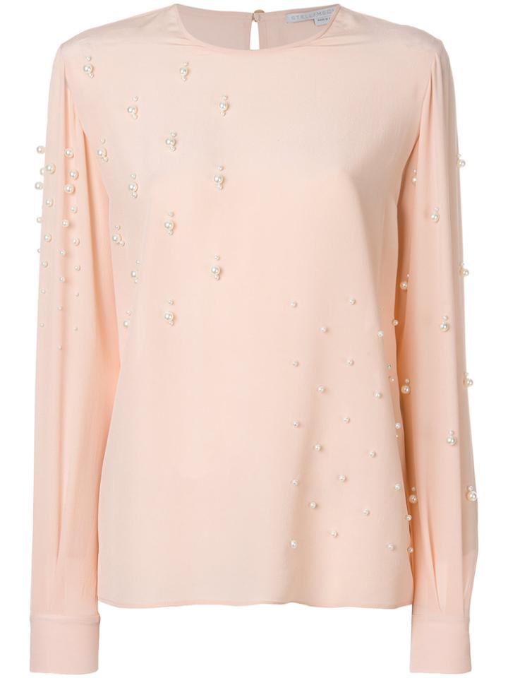 Stella Mccartney Pearl-embellished Blouse - Pink & Purple