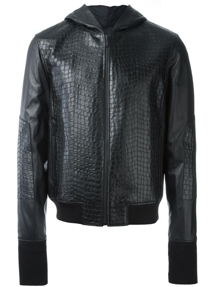 Alexander Mcqueen Crocodile Effect Jacket