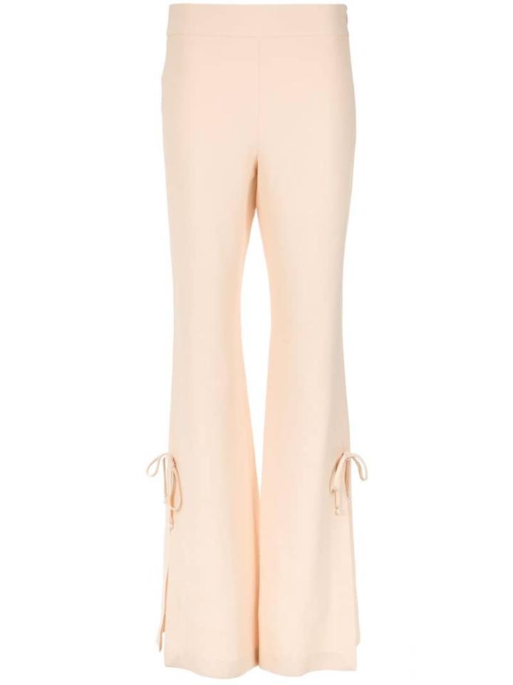 Nk Side Lace Up Flared Trousers - Neutrals