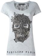 Philipp Plein 'bump' T-shirt, Women's, Size: Medium, Grey, Cotton/polyester/glass