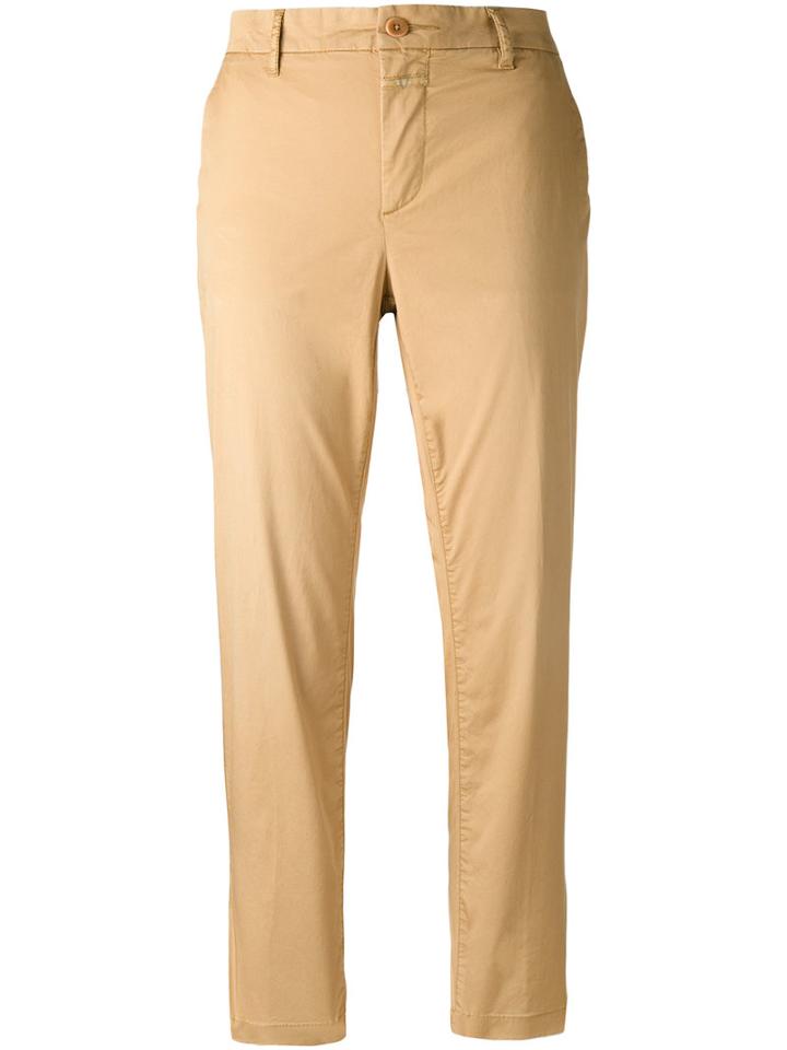 Closed - Chino Trousers - Women - Cotton/spandex/elastane - 28, Nude/neutrals, Cotton/spandex/elastane