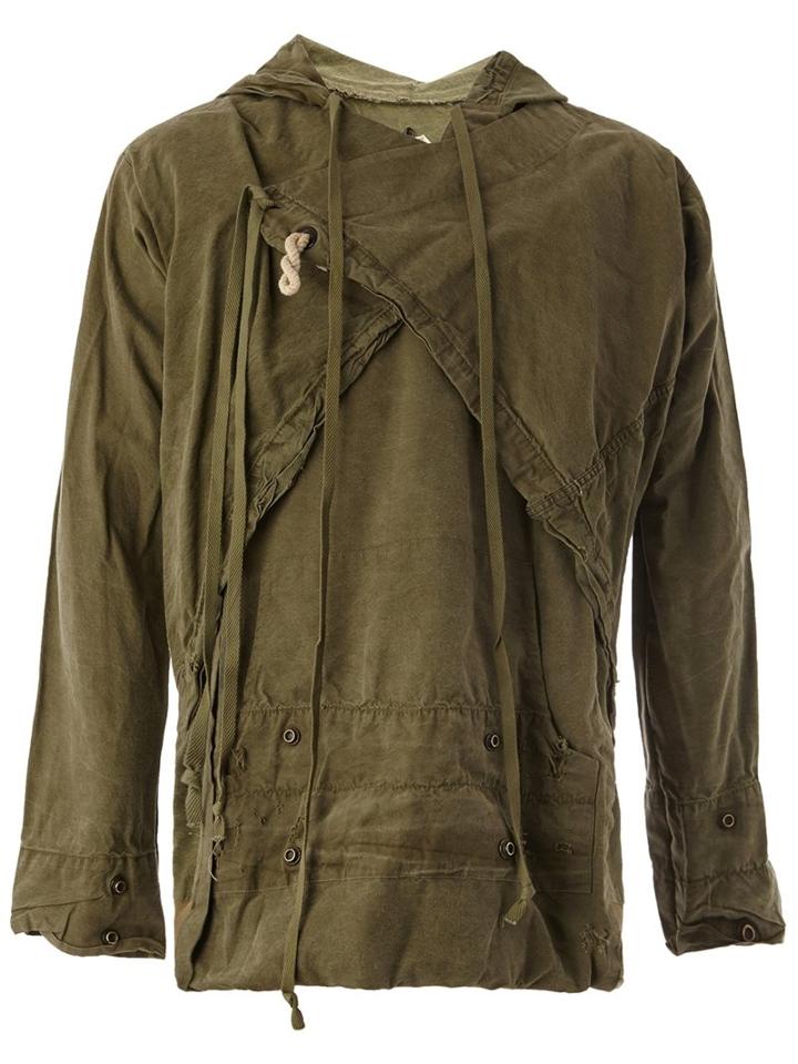 Greg Lauren Wrap Detail Hoodie