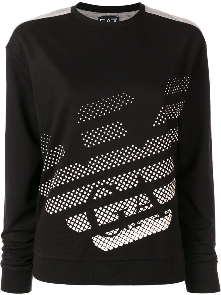 Ea7 Emporio Armani Gradient Logo Sweatshirt - Black