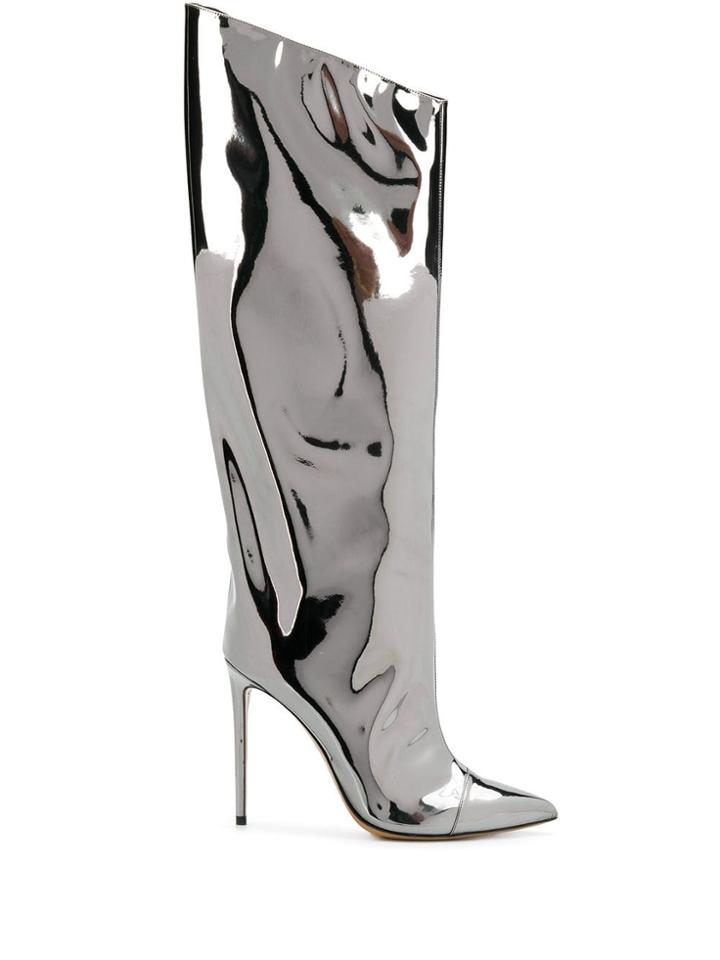 Alexandre Vauthier Alex Mirror Boots - Silver
