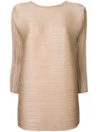 Pleats Please By Issey Miyake Stratum Bounce Pleated Top - Nude &