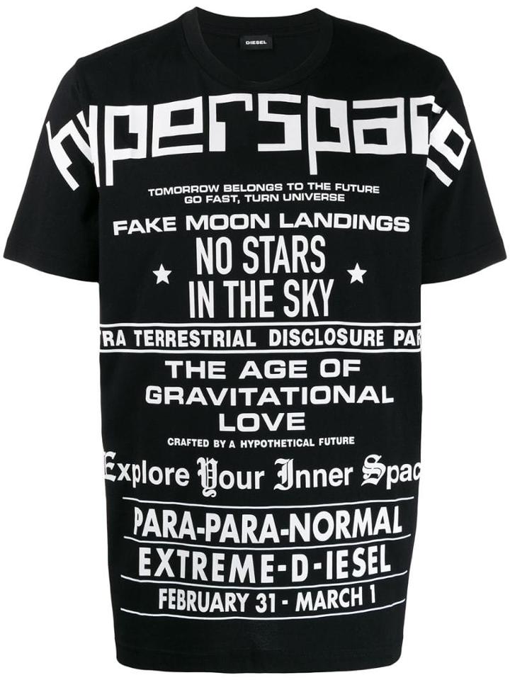 Diesel Script Print T-shirt - Black