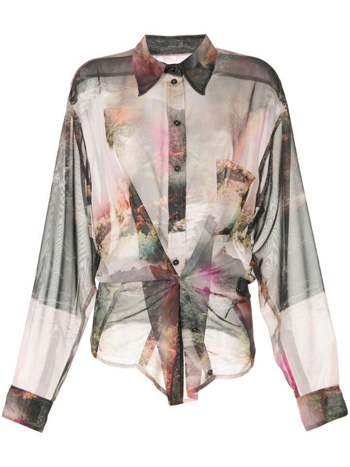 Zambesi Paradise Print Sheer Shirt - Multicolour