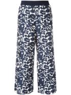 I'm Isola Marras Cropped Floral Print Trousers - Blue