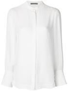Alexander Mcqueen Mandarin Collar Blouse - White