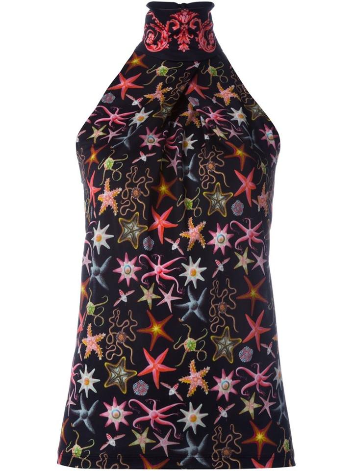 Versace Collection Sea Star Print Top