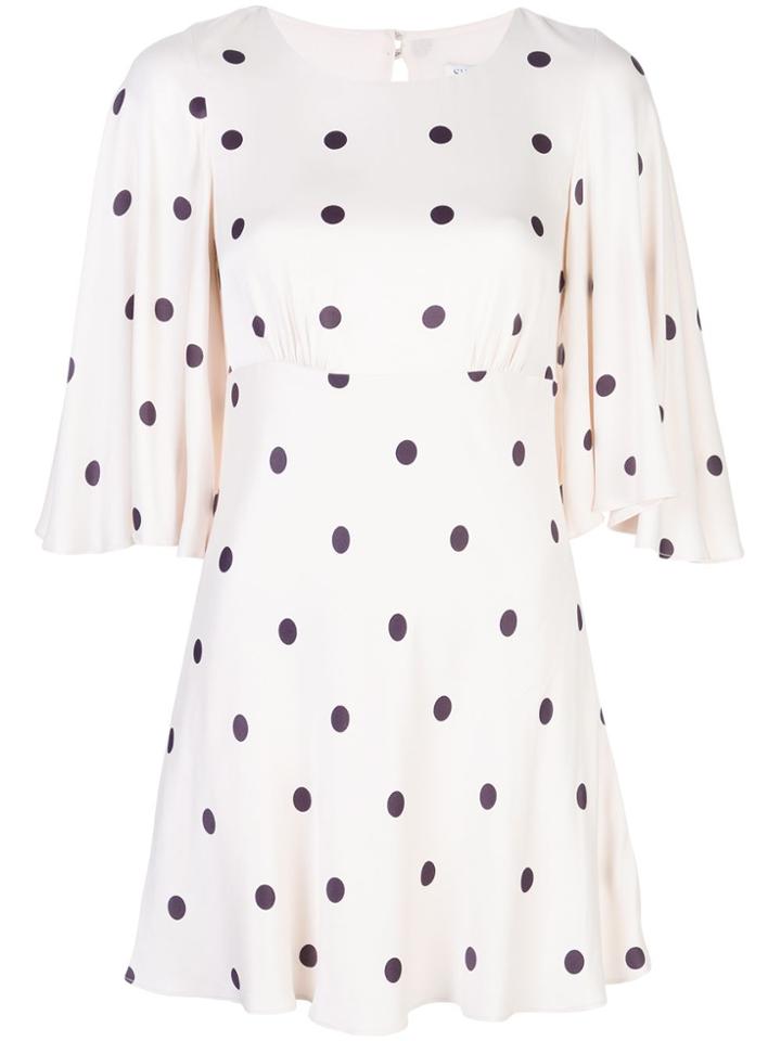 Shona Joy Shelby Pola Dot Mini Dress - Neutrals