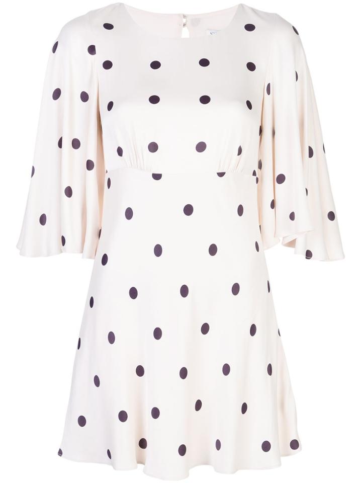 Shona Joy Shelby Pola Dot Mini Dress - Neutrals