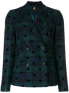 Ps By Paul Smith Spotted Check Blazer - Green