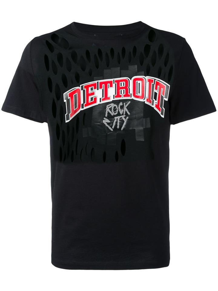 Maison Margiela Cut Out Printed T-shirt - Black