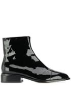 Clergerie Patent Leather Ankle Boots - Black