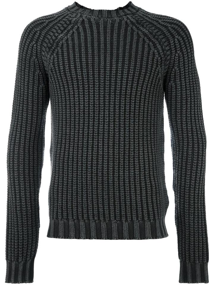 Tod's Cable Knit Jumper, Men's, Size: Xl, Grey, Merino