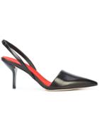 Dvf Diane Von Furstenberg Pointed Toe Slingback Pumps - Black