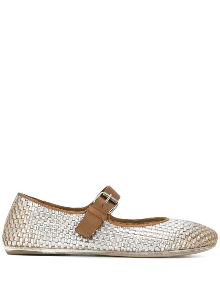 Marsèll Braided Ballerinas - Silver