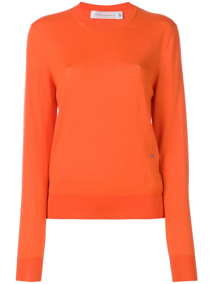 Victoria Beckham Crew Neck Sweater - Yellow & Orange