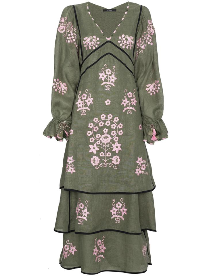 Vita Kin Spanish Pigeon Linen Maxi Dress - Green