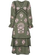 Vita Kin Spanish Pigeon Linen Maxi Dress - Green