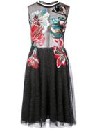 Patbo Hand-embroidered Mesh Dress - Black
