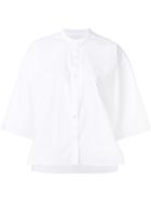 Closed Boxy Mandarin Collar Shirt - White