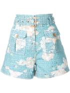 We Are Kindred Lulu Printed Broderie Anglaise Shorts - Blue
