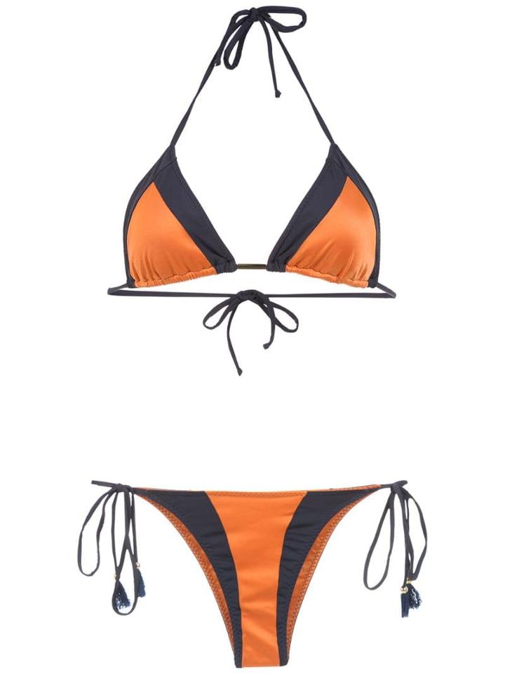 Brigitte Color Block Bikini Set - Yellow