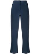 Eleventy Tailored Cropped Trousers - Blue