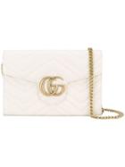 Gucci - Gg Marmont Shoulder Bag - Women - Leather/suede - One Size, White, Leather/suede