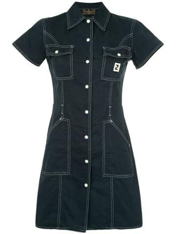 Fendi Pre-owned Short Sleeve One-piece Dress - Blue