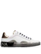 Dolce & Gabbana White Portofino Low-top Leather Sneakers