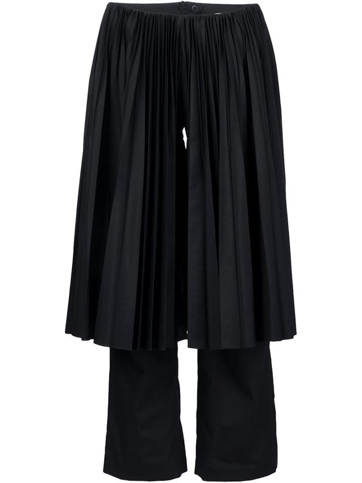 Facetasm Pleated Overlayer Cropped Trousers