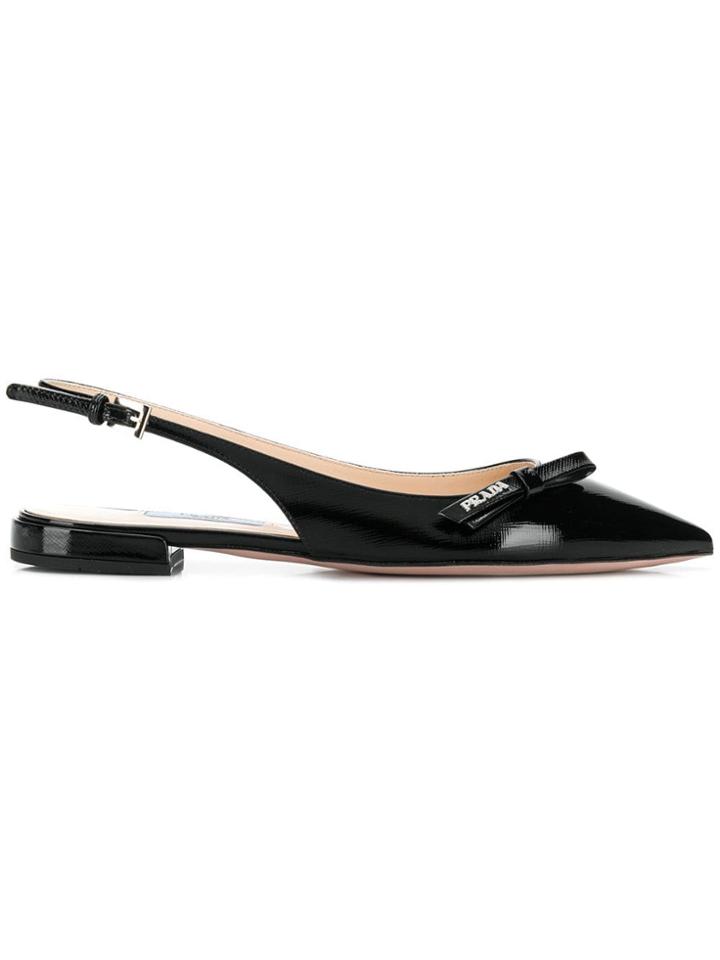 Prada Ballerina Slingbacks - Black