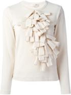 Comme Des Garçons Ruffle Detail Front Sweater