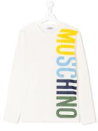 Moschino Kids Teen Logo Print T-shirt - White