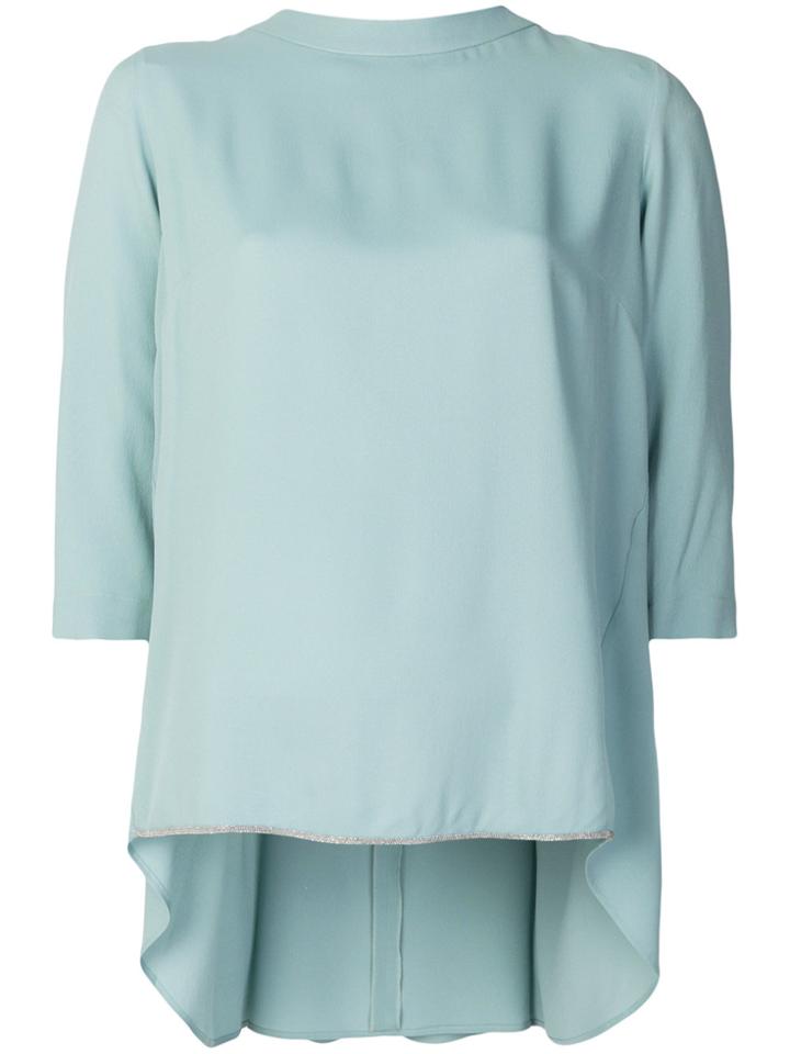 Fabiana Filippi High Low Blouse - Green