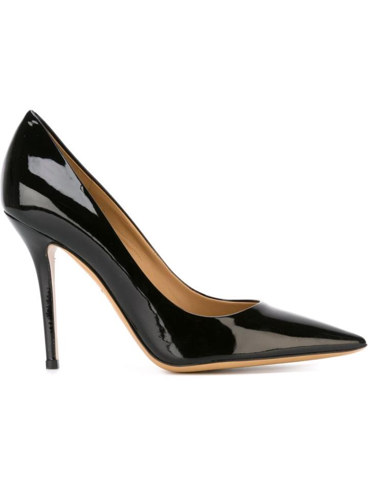 Salvatore Ferragamo Susi Pumps, Women's, Size: 9.5, Black, Patent Leather/leather