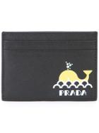 Prada Whale Logo Print Cardholder - Black