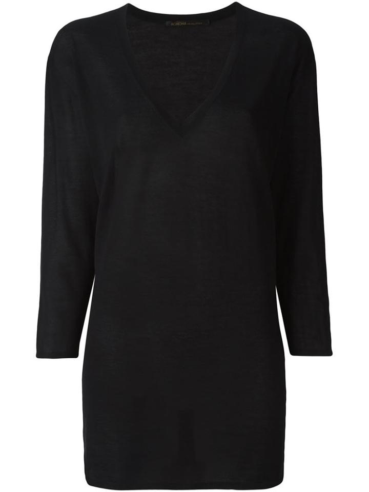 Agnona V Neck Relaxed Long Fit Jumper