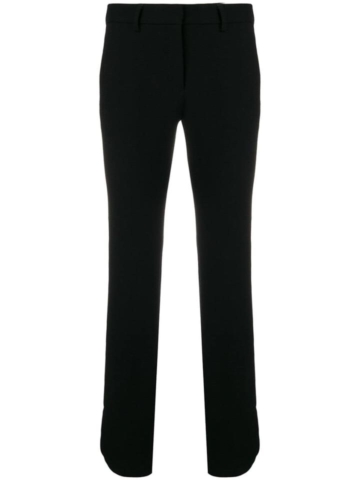 L'autre Chose Slit Leg Cropped Trousers - Black
