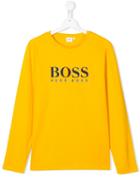 Boss Kids Teen Logo Long-sleeve Top - Yellow