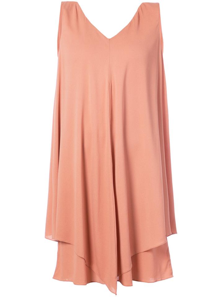 Fabiana Filippi Sleeveless Layer Dress - Pink & Purple