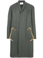 Kolor Elbow Patch Single-breasted Coat - Grey