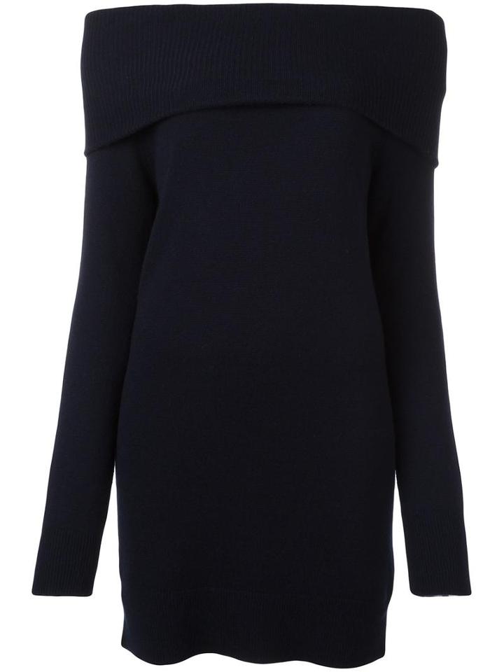 T By Alexander Wang Off-shoulder Jumper, Women's, Size: Xs, Blue, Cashmere/wool