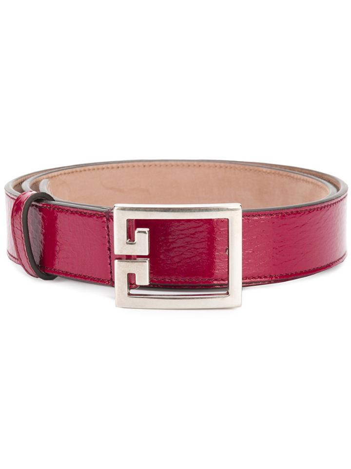 Givenchy Oversized Buckle Belt - Pink & Purple